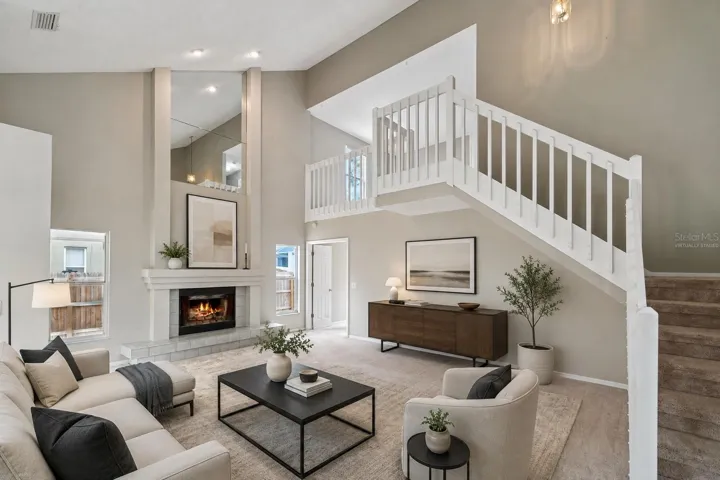 Virtually Staged Living Room