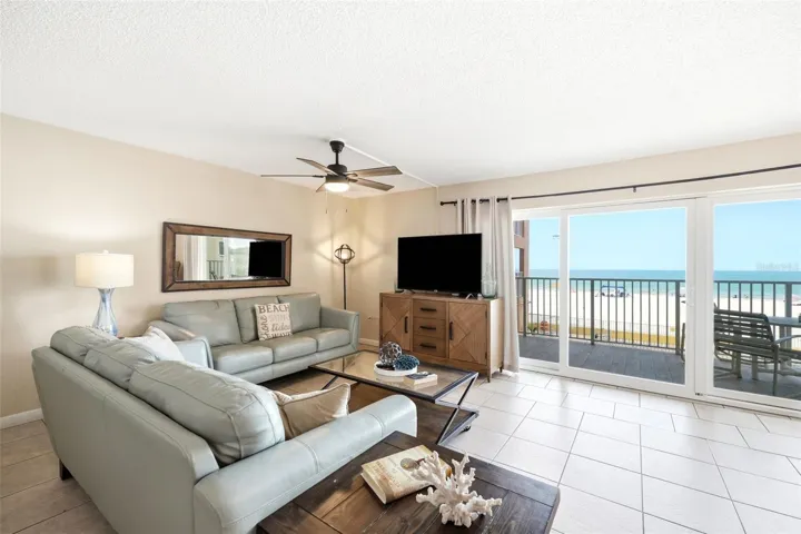 Living room beach view