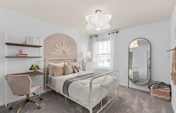 Model Home Design Only. Pictures and furnishings are for illustrative purposes only. Elevations, colors and options may vary. Furniture is for model home staging only