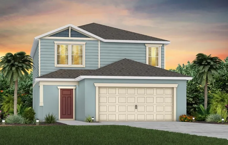 Exterior Design. Artistic rendering for this new construction home. Pictures are for illustrative purposes only. Elevations, colors and options may vary.