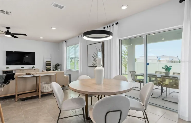 Model Home Design Only. Pictures and furnishings are for illustrative purposes only. Elevations, colors and options may vary. Furniture is for model home staging only