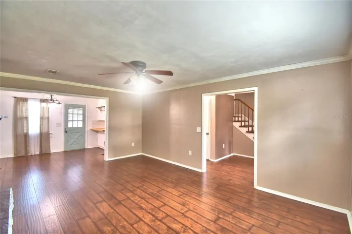 Family Room with Wood Burning Fireplace