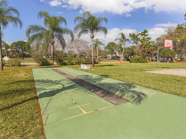 At the community park you can enjoy shuffle board too!
