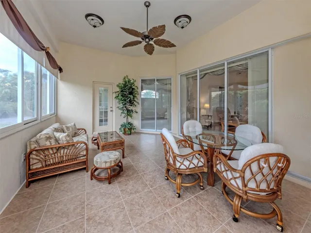 The Florida room is bright and spacious and allows you to extend your living space