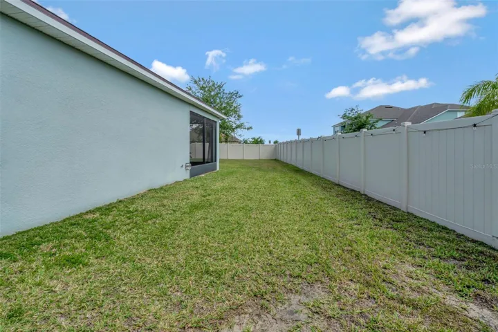 Large Side yard.