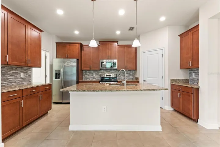 Luxury Kitchen with Granite Island