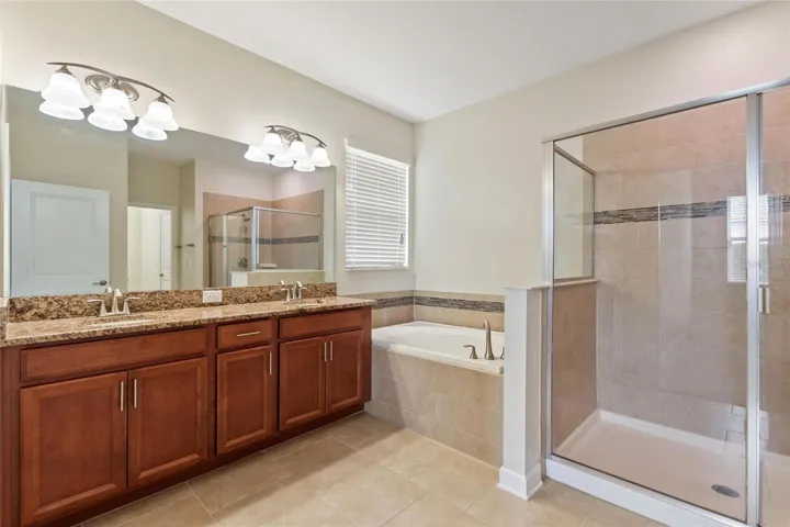 Primary Bathroom with Garden Tub and Separate Shower