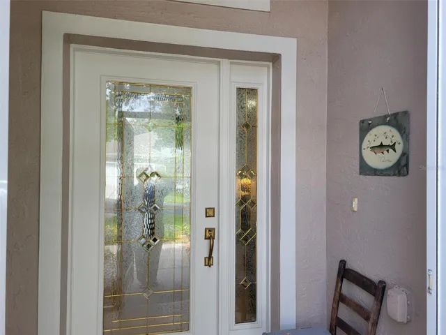 Stained Glass with Panel Front Door