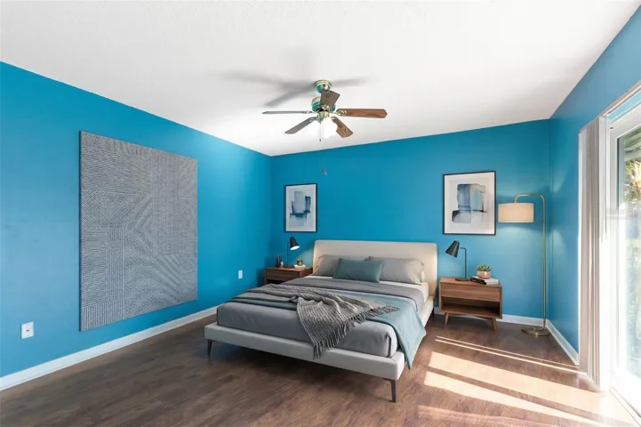 Virtually staged bedroom 4