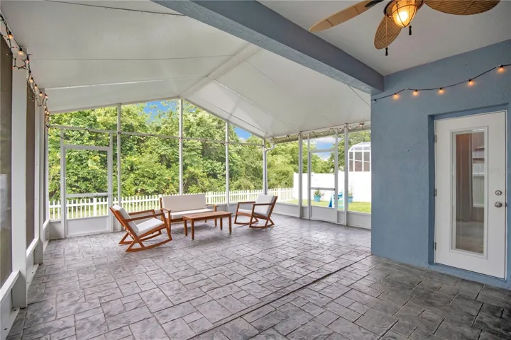 spacious covered patio