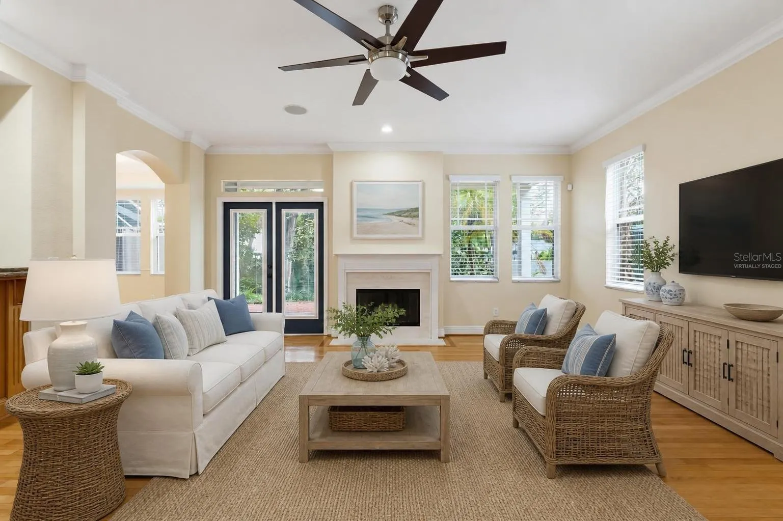 Virtually staged Living Room