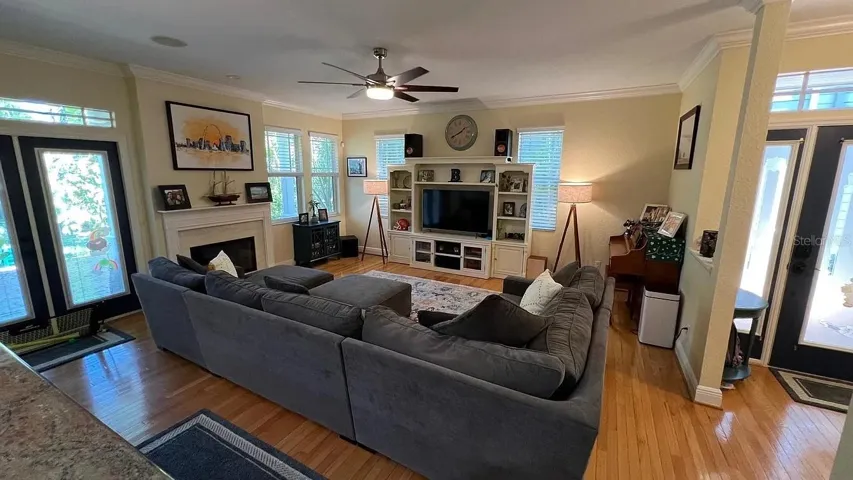 Living Room with Oak Floors