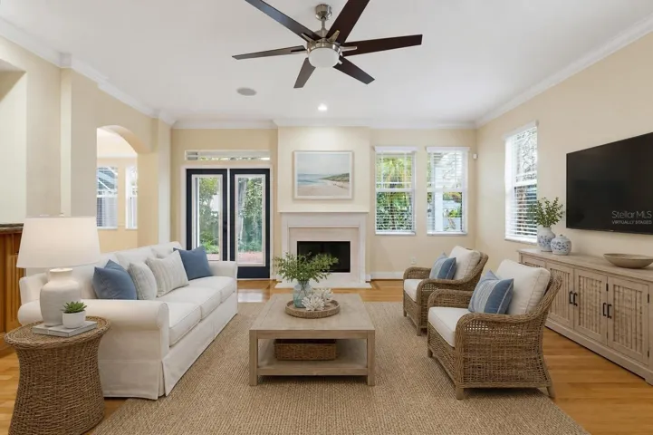 Virtually staged Living Room