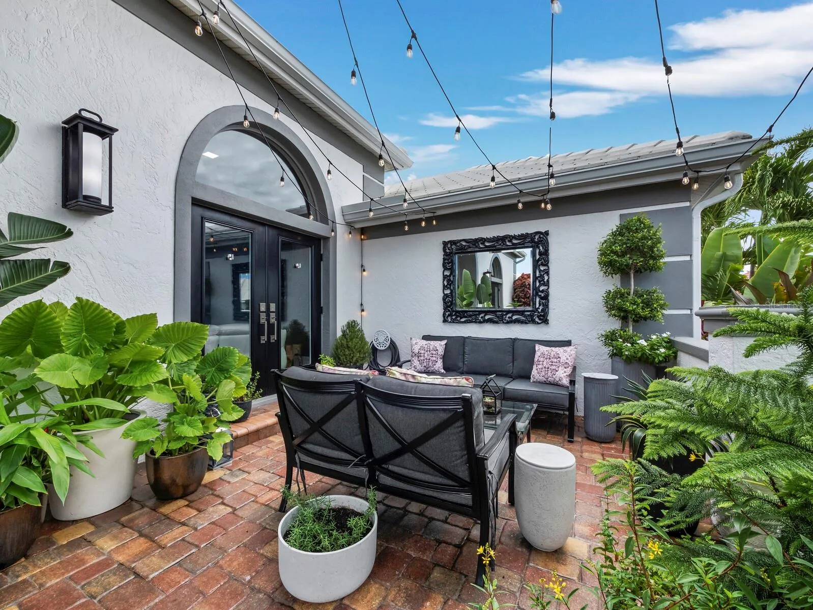 French doors to LVR