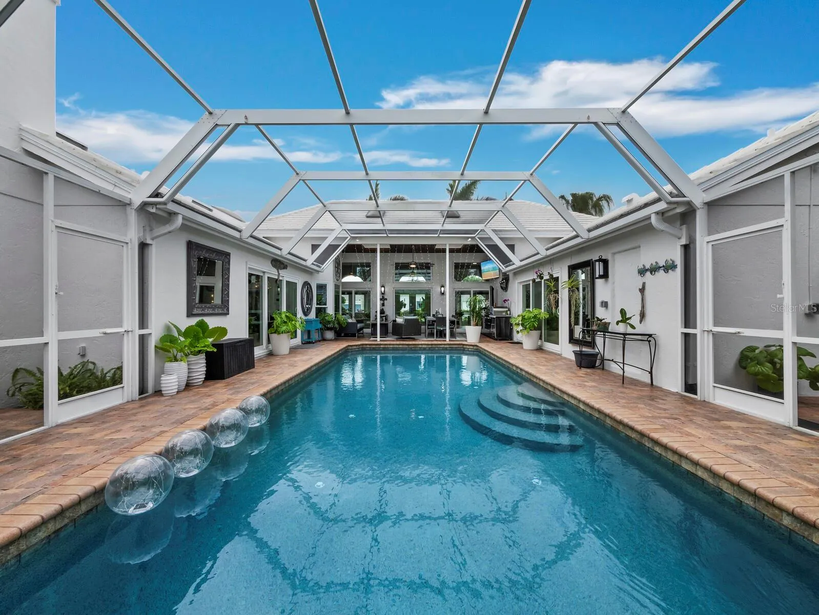 Pool view looking south - 27’ x 14’ for pool dimensions