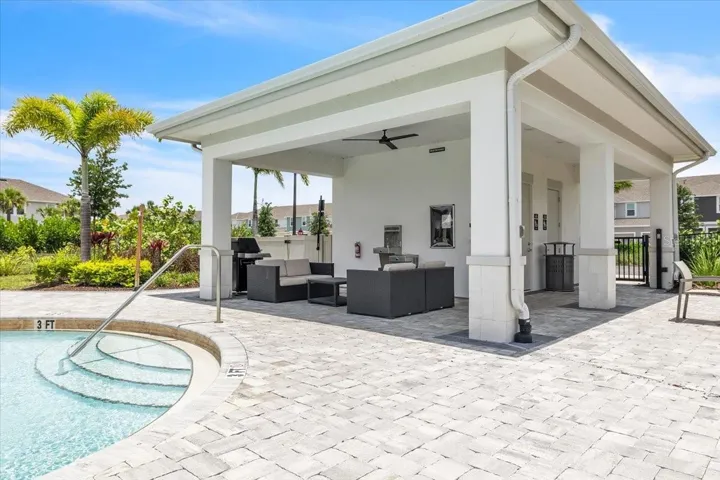 Pool with bathrooms