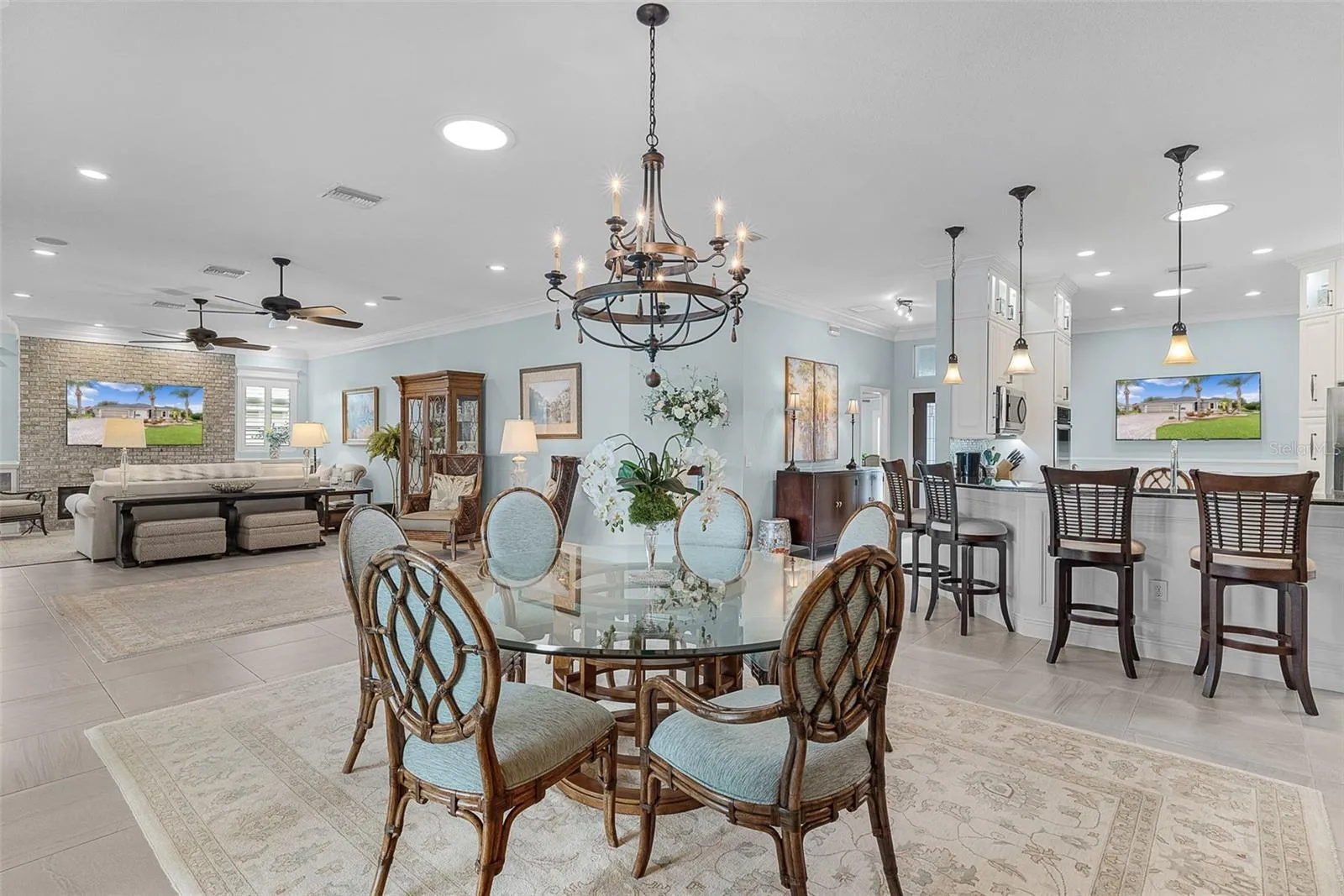 Dining room into living room &amp; kitchen