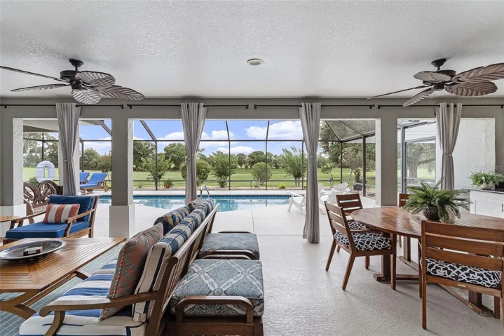 The outdoor oasis begins here on the enlarged covered lanai