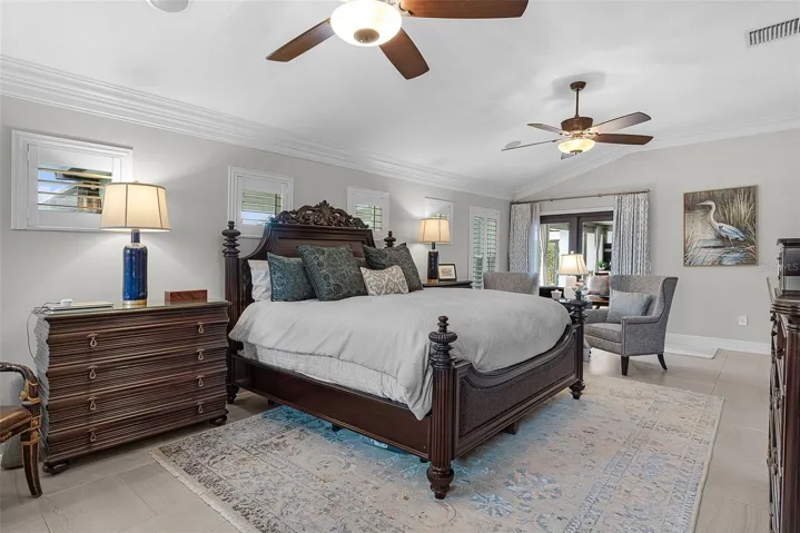Primary bedroom has 2 fans for your comfort
