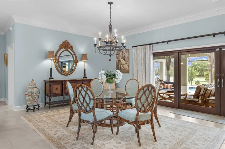 Dining room with view to outside