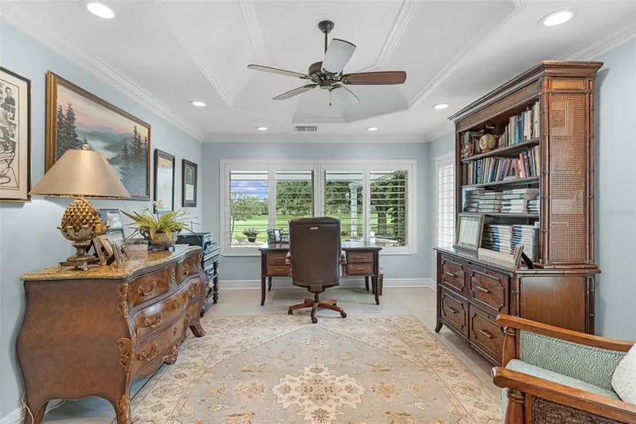 This is the office in the back of the home