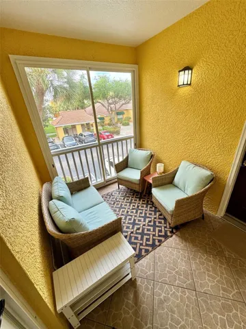 Enclosed front balcony is an extension of your living area.