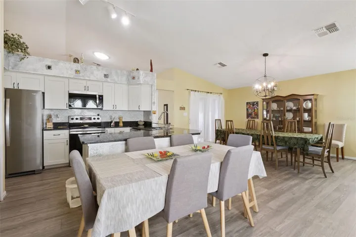View of Kitchen with Eat-In Area