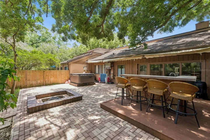 Fenced in back patio