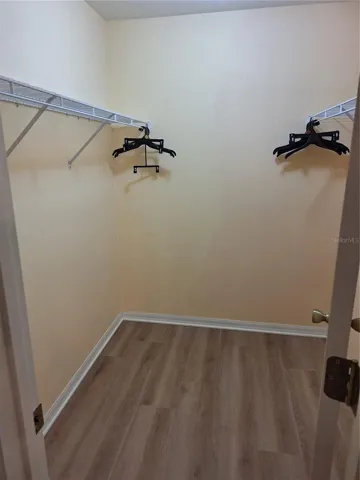 WALK-IN CLOSET IN MASTER BEDROOM