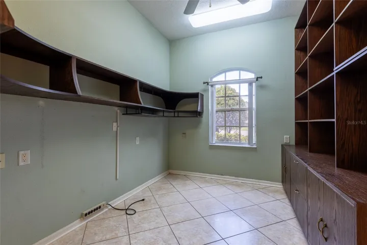 OFFICE SHELVING BUILT IN ON BOTH SIDES