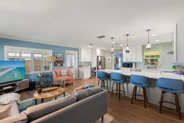 family room into kitchen angle 2