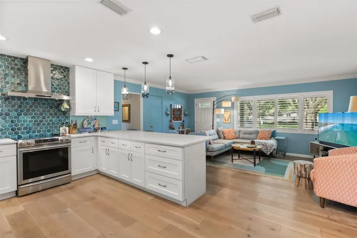 kitchen into family room