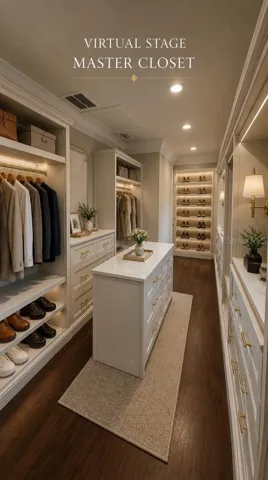Primary Closet Staged