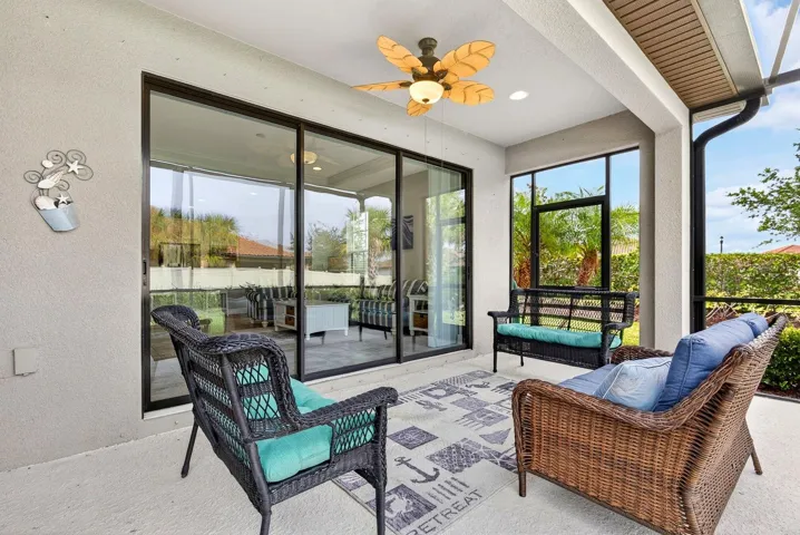 Outdoor private lanai with electricity
