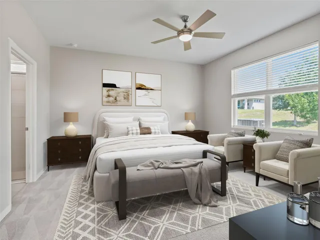 Primary Bedroom Virtually Stages