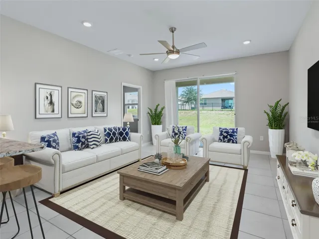 Virtually Staged Family Room