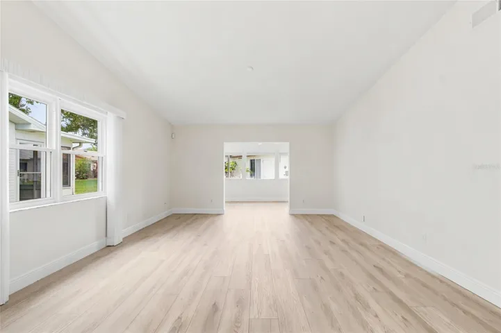 living room and enclosed lanai
