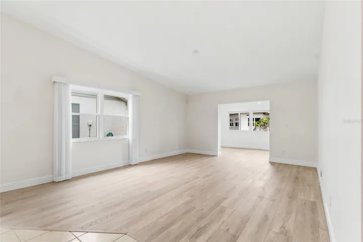 living room and enclosed lanai