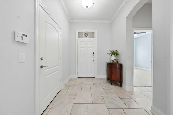 Foyer with garage entry to the left