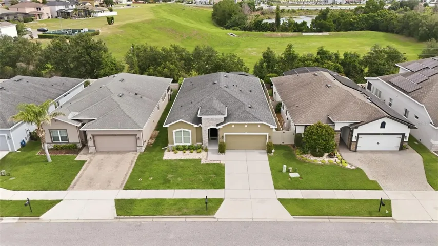 Aerial front view of home