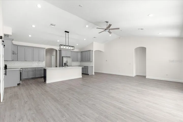 living room and dining room area