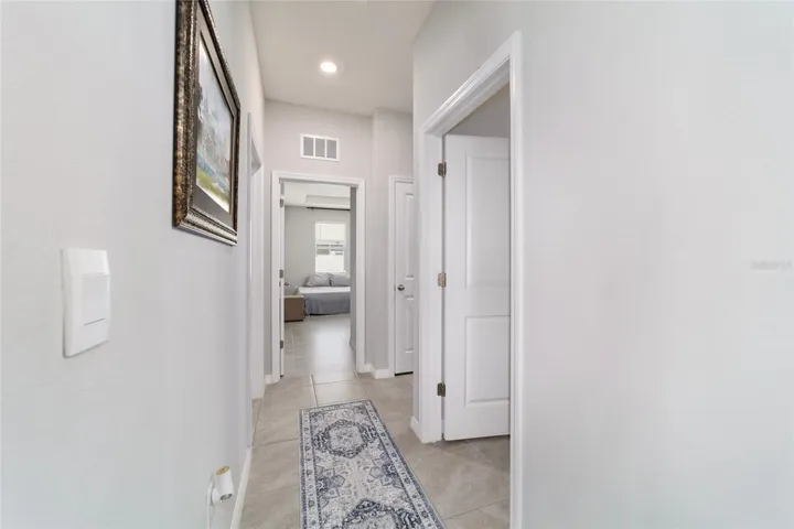 Entrance view of in-law suite and powder room