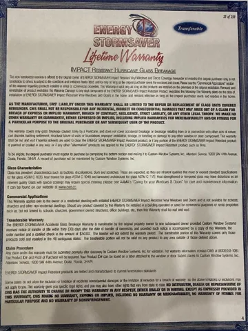 PELLA window warranty
