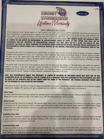 PELLA window warranty