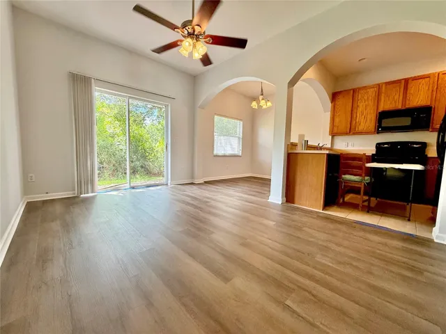 Newly Renovated Living Room and Dining Room, Kitchen