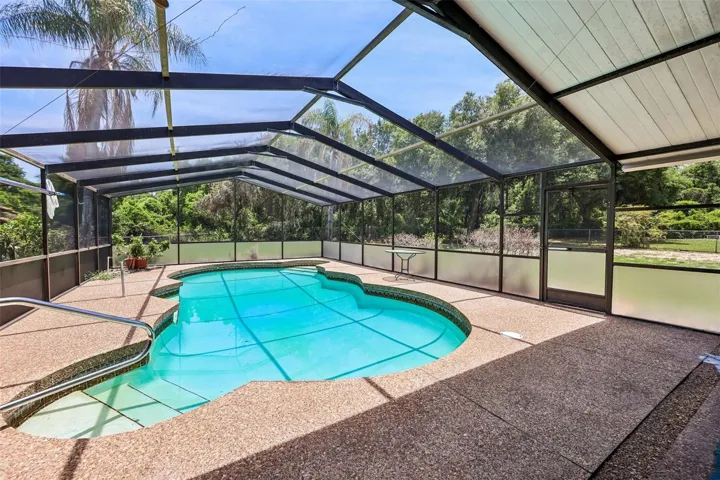 Private screened pool.