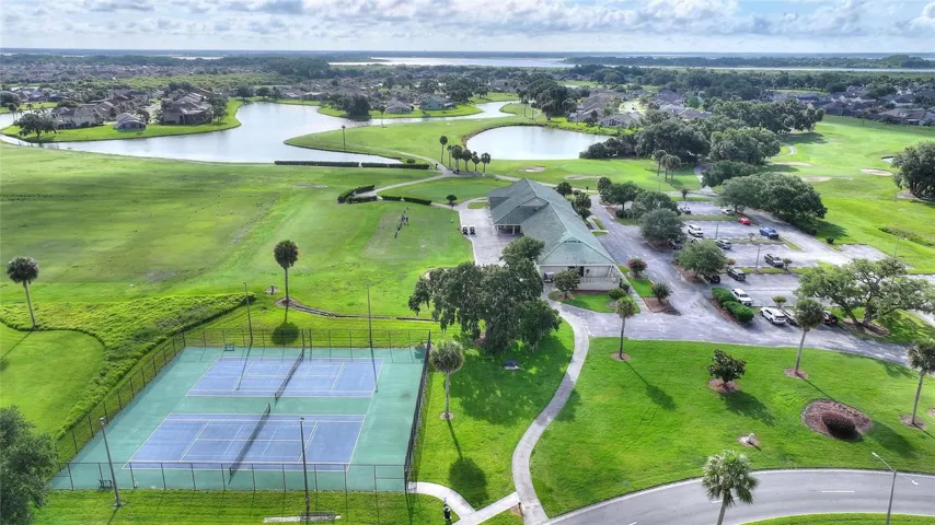 Drone view of community amenities