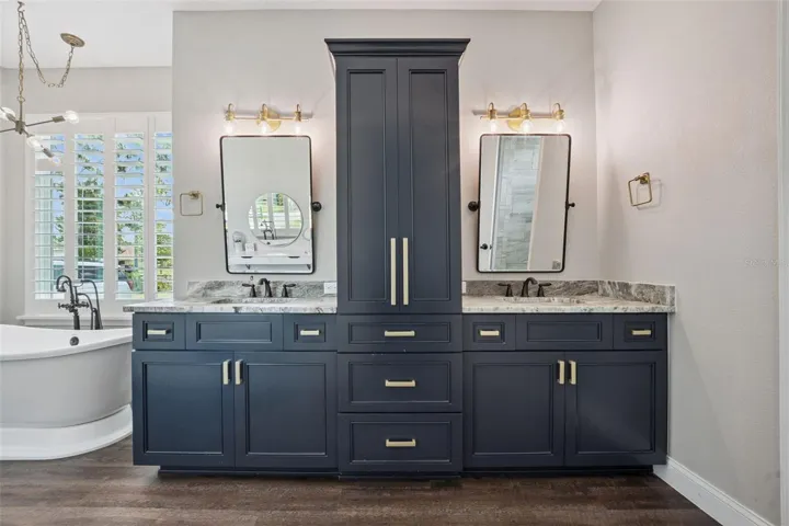 Never be late again when you can both get ready at the same time.