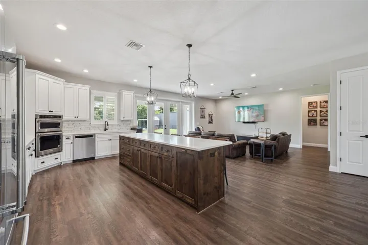 Large kitchen area.