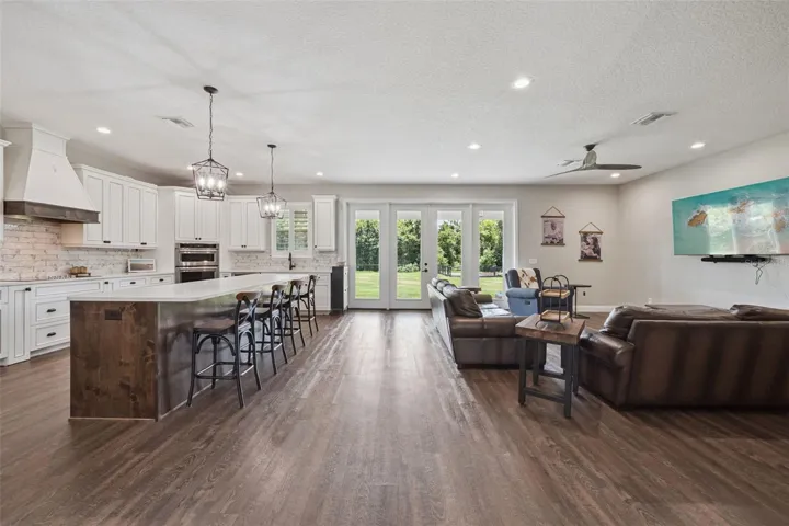 Never miss out on anything with this open concept living.